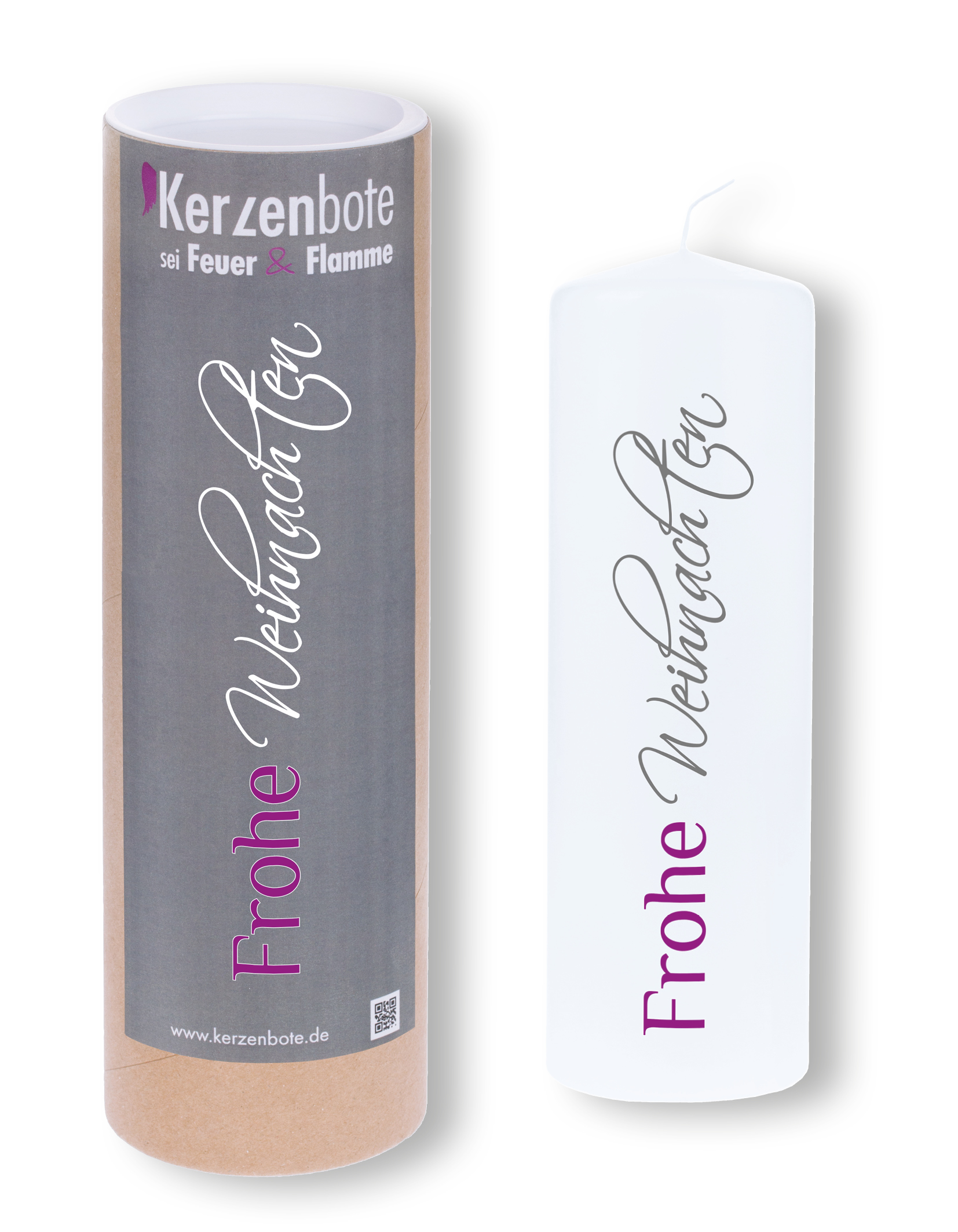 Spruchkerze - Frohe Weihnachten Spruchkerze - Frohe Weihnachten