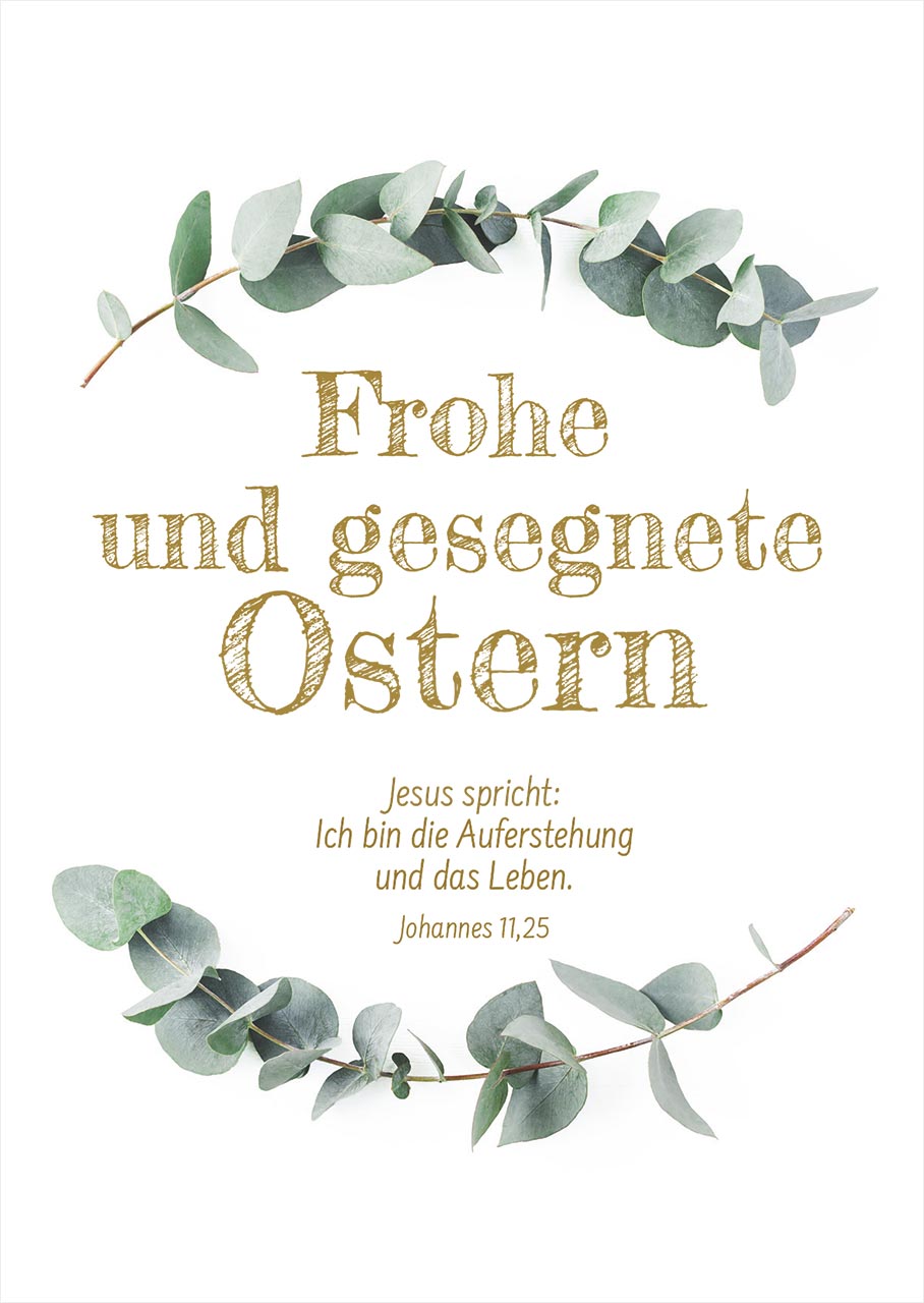 Oster-Postkarte - Frohe und gesegnete Ostern Oster-Postkarte - Frohe und gesegnete Ostern