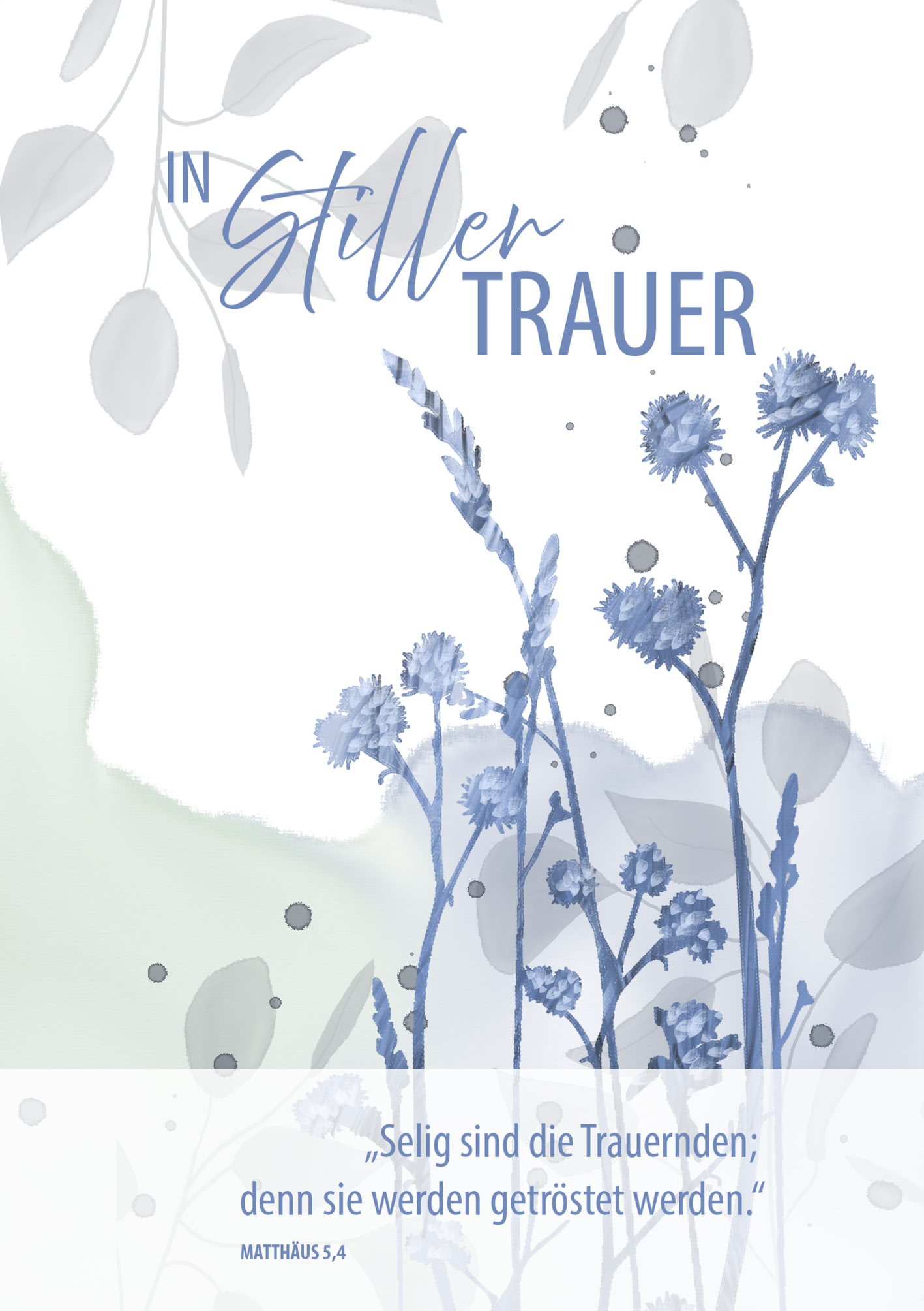 Karte zur Trauer – Selig sind die Trauernden