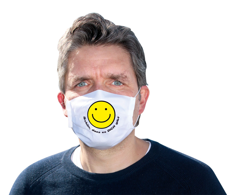 Mund-Nasen-Maske - Smiley