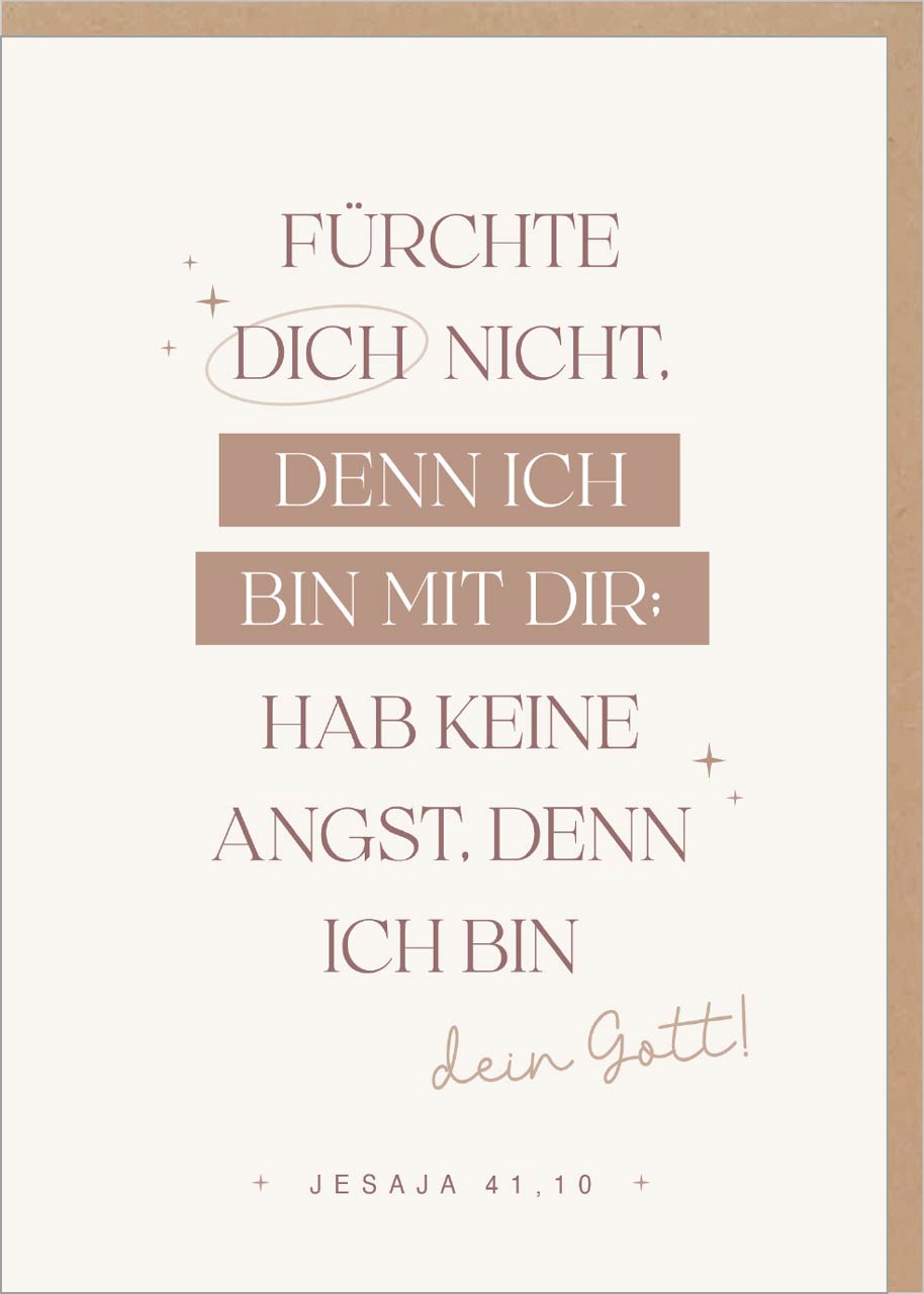 Neutrale Karte – Fürchte dich nicht… & JL2027