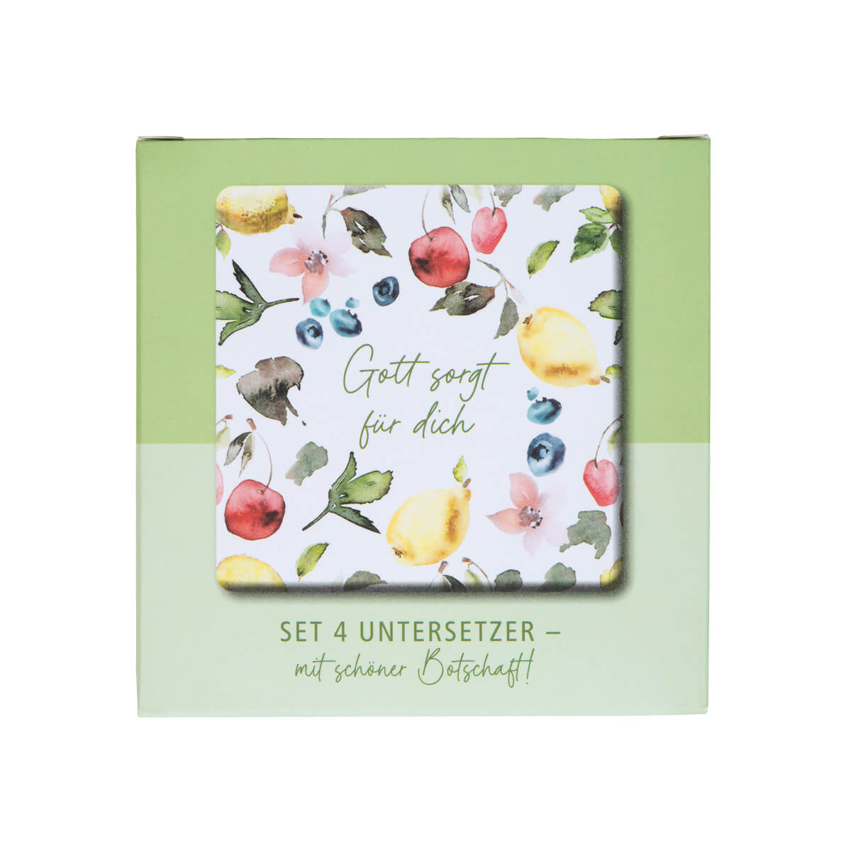 Untersetzer – Gott sorgt für dich & 4er Set