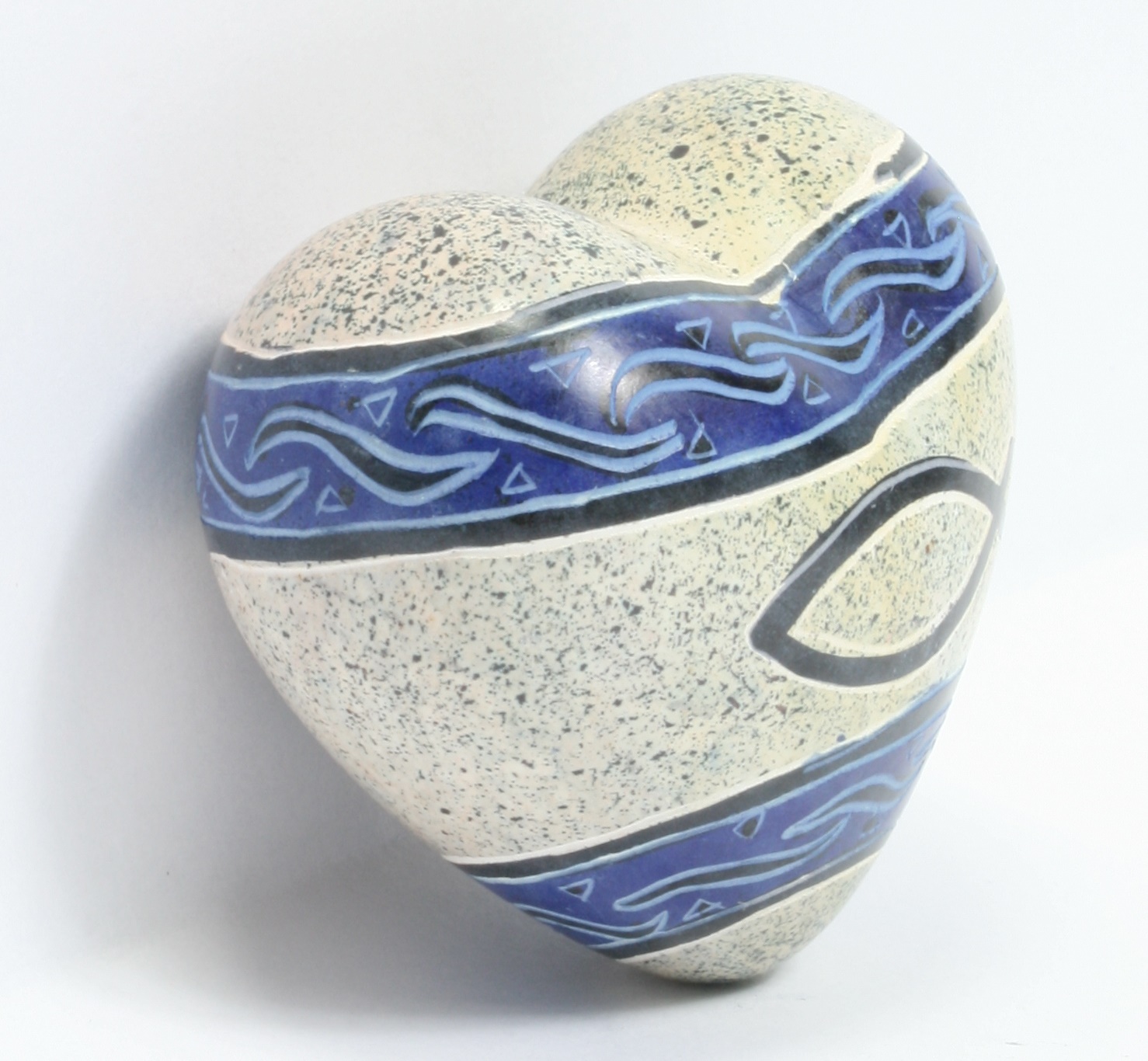 Handschmeichler - Blaues Herz & Fischmotiv Handschmeichler - Blaues Herz & Fischmotiv
