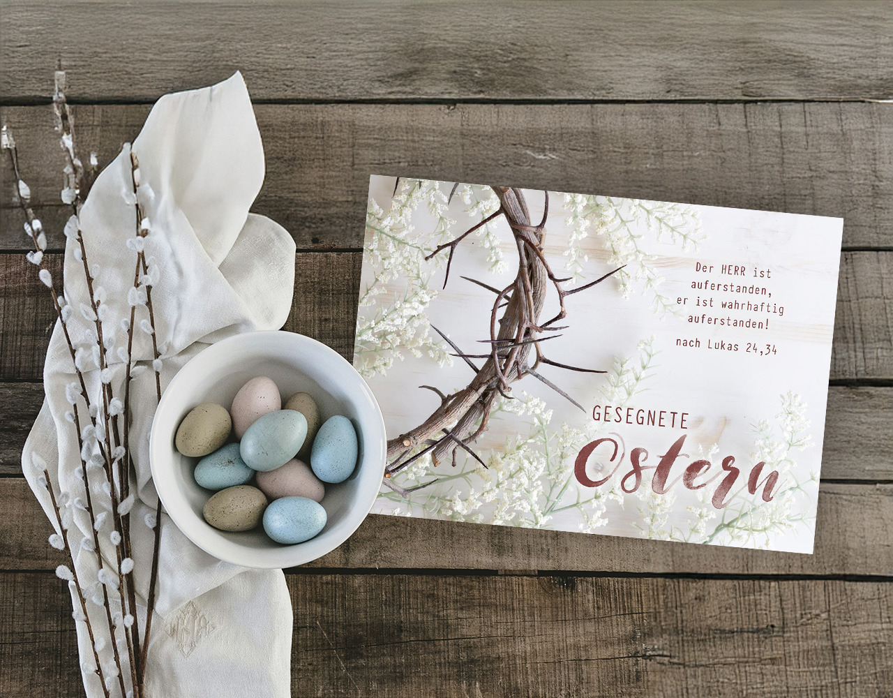 Oster-Postkarte - Gesegnete Ostern Oster-Postkarte - Gesegnete Ostern