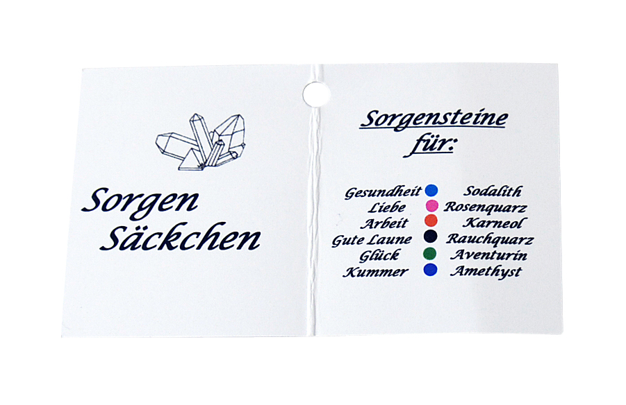 Sorgen-Säckchen - Edelsteine & Spruch