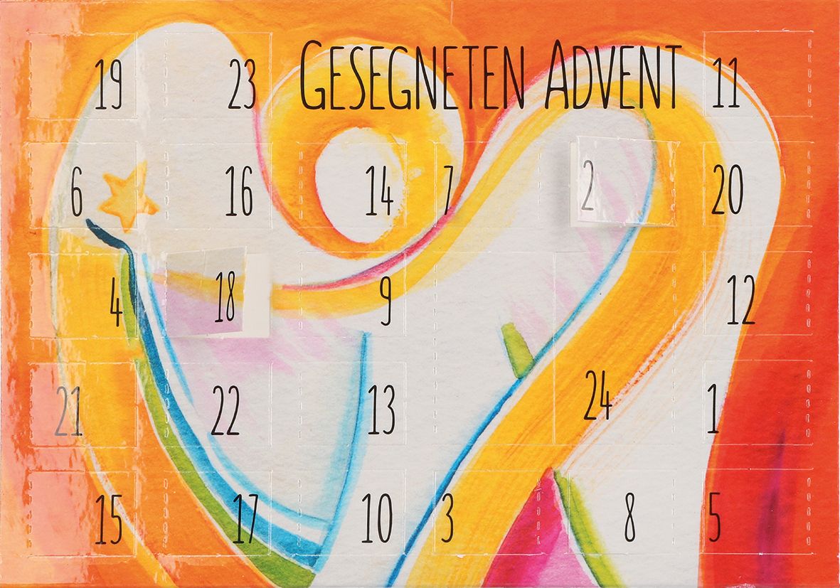 Adventskalenderkarte - Adventswünsche für jeden Tage