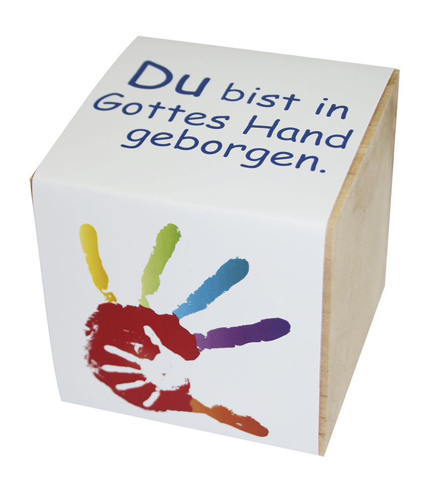 Pflanzwürfel - Du bist in Gottes Hand geborgen