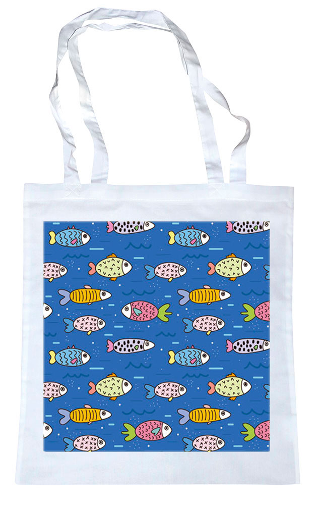 Baumwolltasche - Fische im Meer