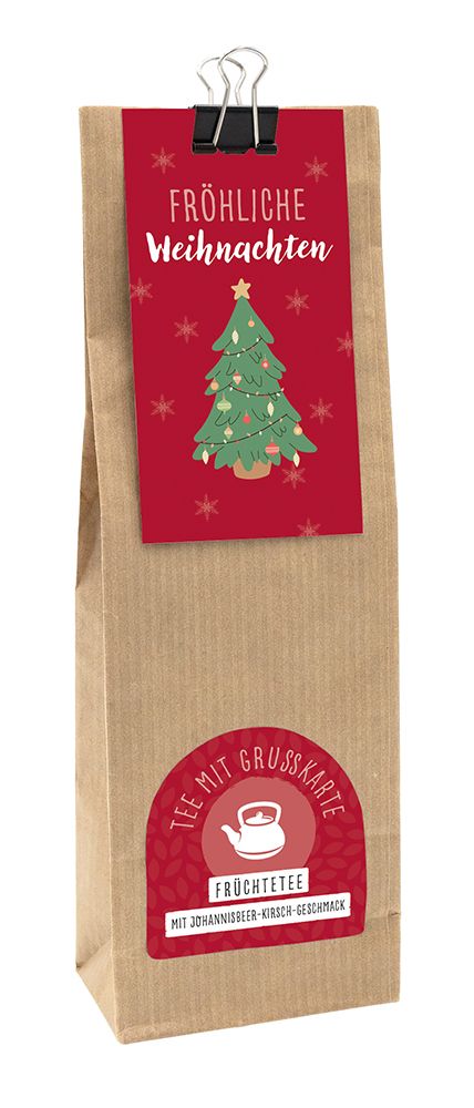 Tee mit Grußkarte - Fröhliche Weihnachten