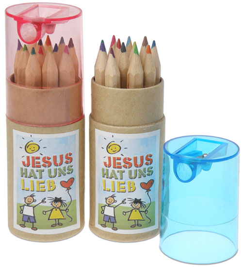 Mini-Stiftebox - Jesus hat uns lieb & Anspitzer