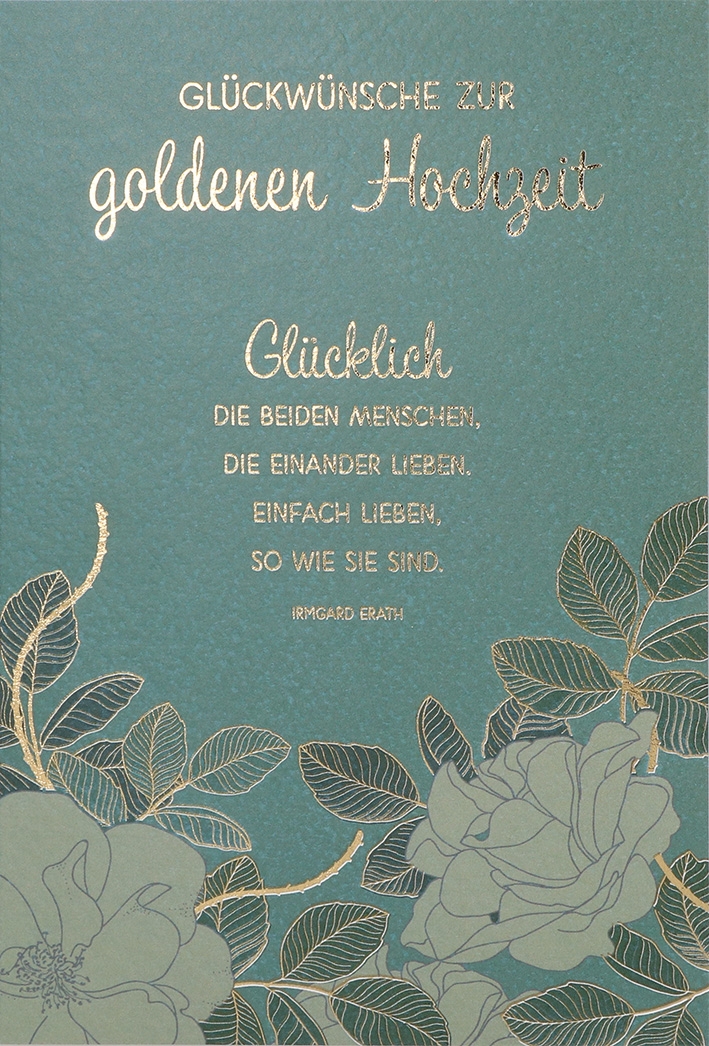 Karte zur goldenen Hochzeit - Einfach lieben...