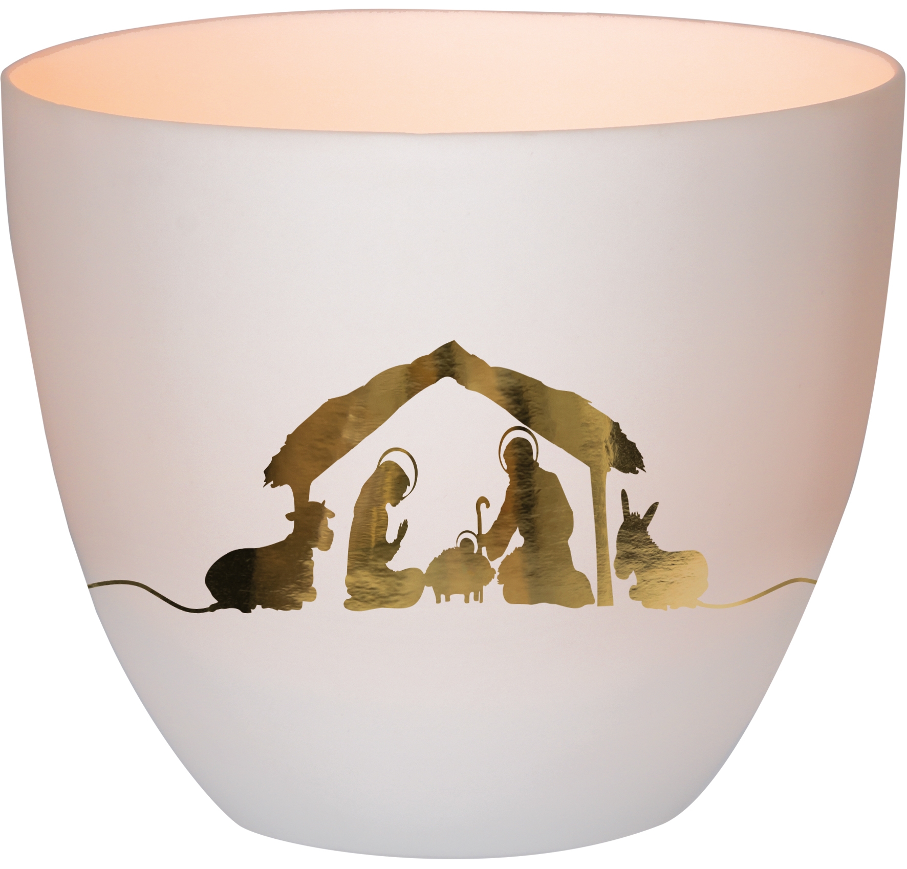 Porzellan-Windlicht - Stille Nacht, heilige Nacht Porzellan-Windlicht - Stille Nacht, heilige Nacht