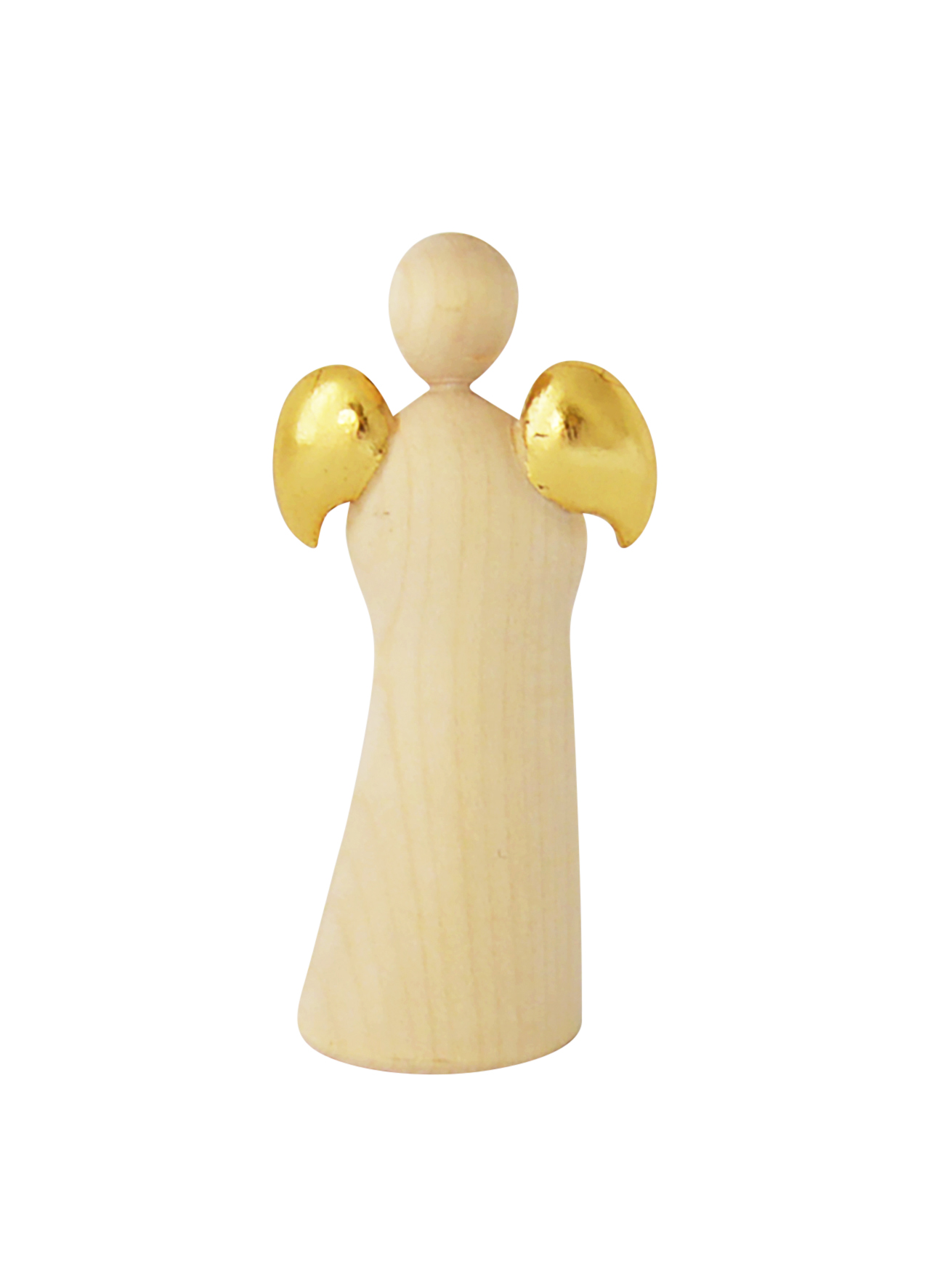 Holz-Engel - Blattgold & Herz