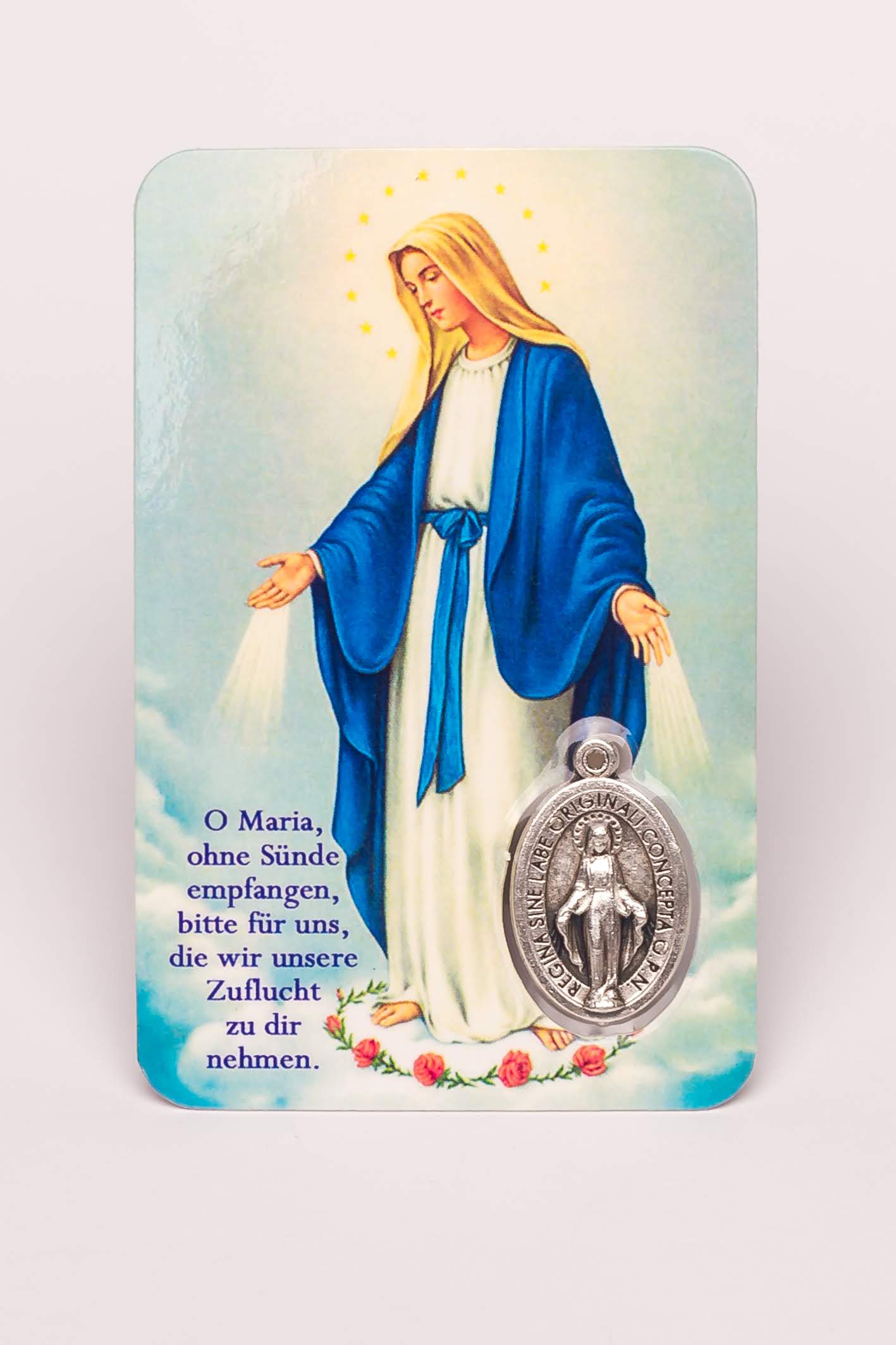 Prayercard - Wundertätige Madonna & Medaille