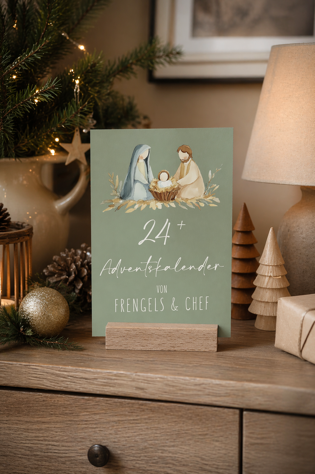 Adventskalender - 24 Karten & Aufsteller