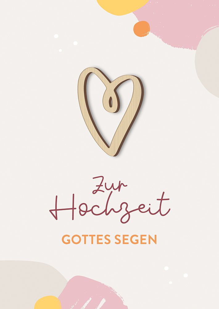 Karte zur Hochzeit – Gottes Segen & Herz