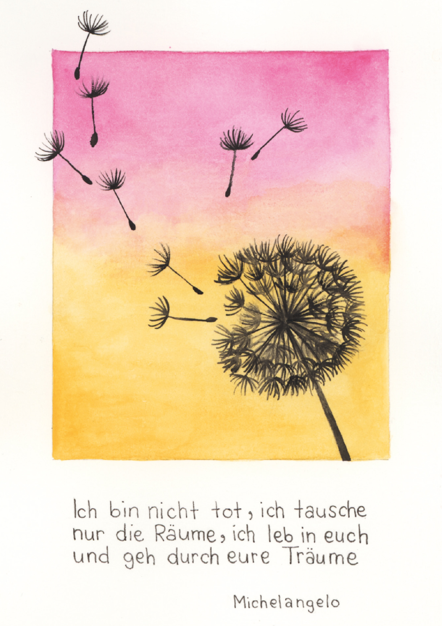 Karte zur Trauer - Ich bin nicht tot, ich tausche nur die Räume...