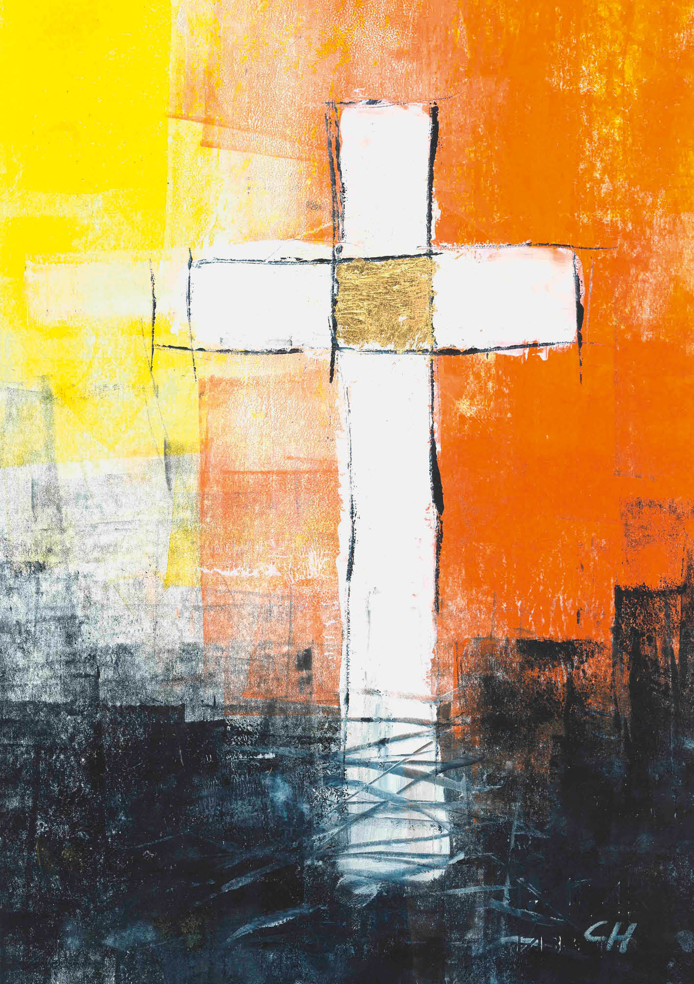 Karte zu Ostern – Das Kreuz im Licht