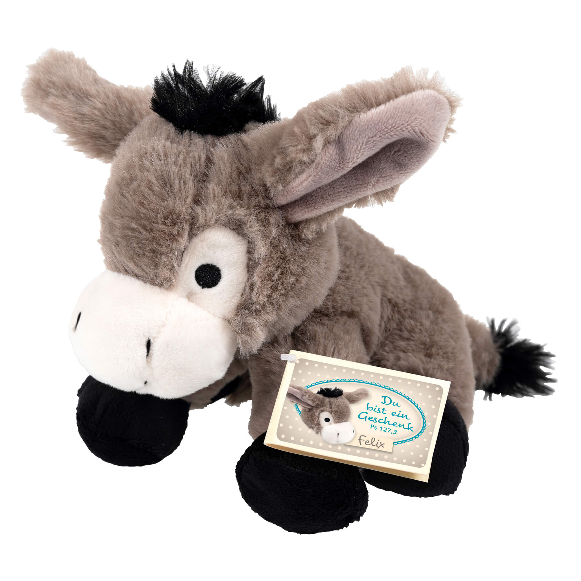 Kuscheltier-Esel - Du bist ein Geschenk & Felix Kuscheltier-Esel - Du bist ein Geschenk & Felix