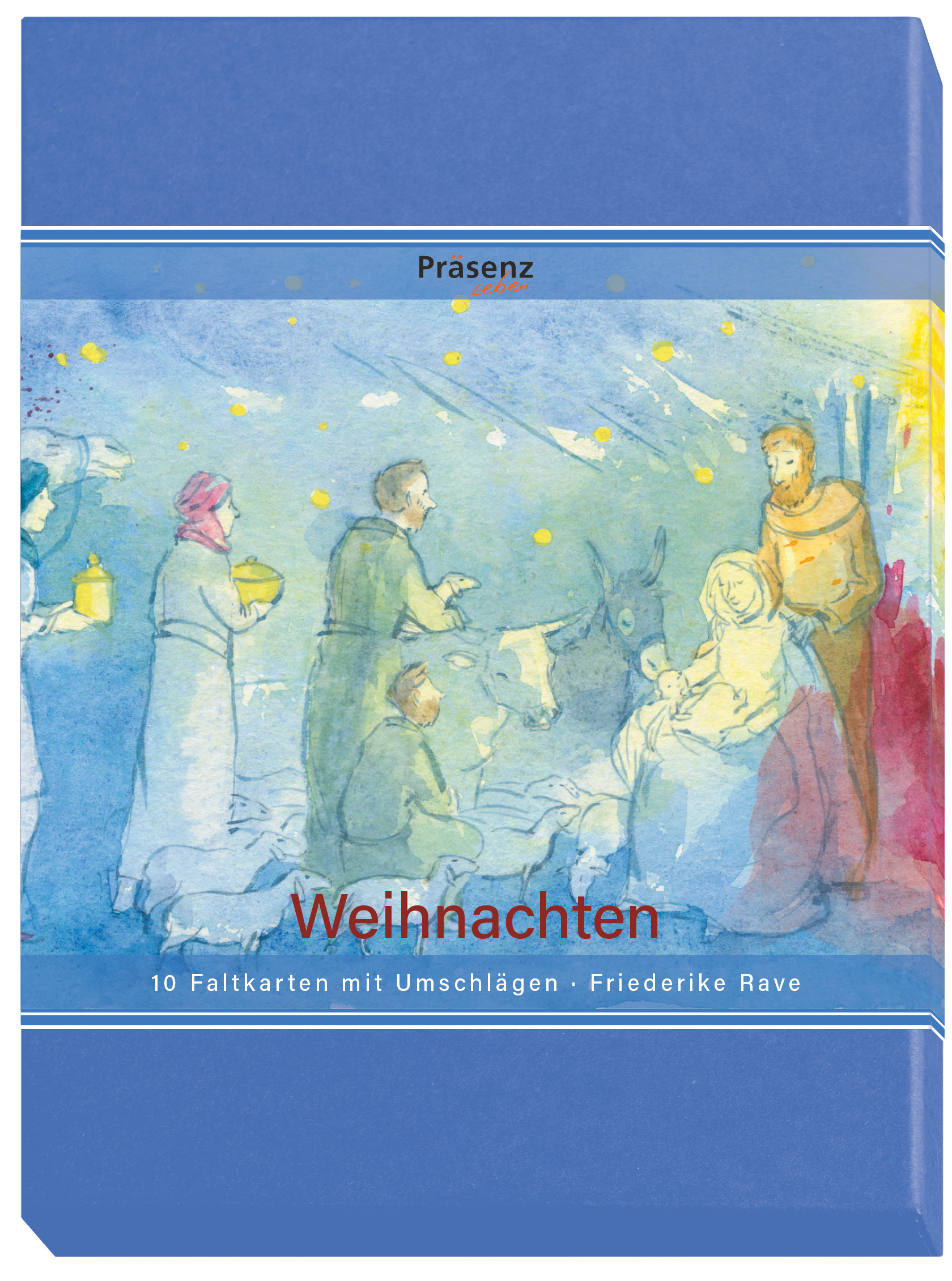 Kartenbox zu Weihnachten - Kunstmotive & 10er Pack 