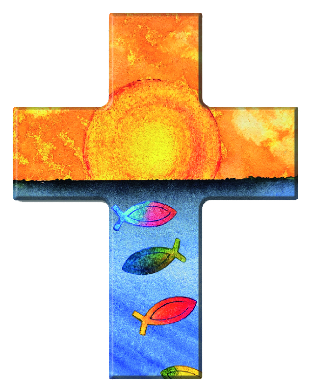 Kommunionkreuz – Sonne & Buche