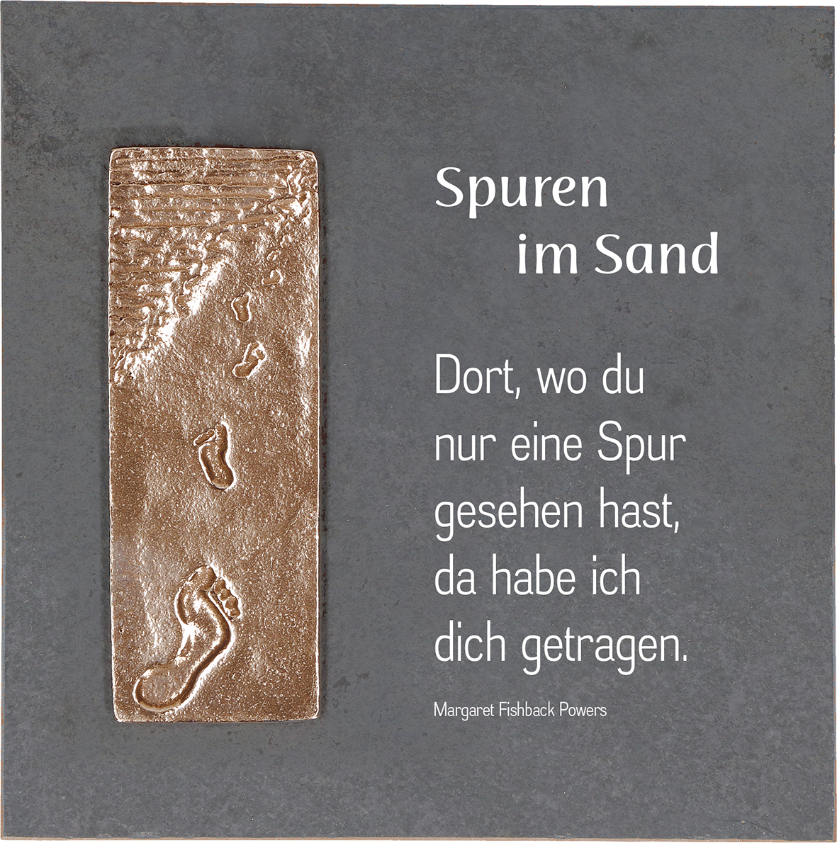 Schieferrelief - Spuren im Sand