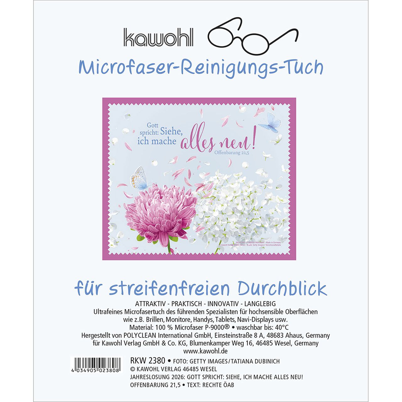 Microfaser-Tuch - Jahreslosung 2026 Microfaser-Tuch - Jahreslosung 2026