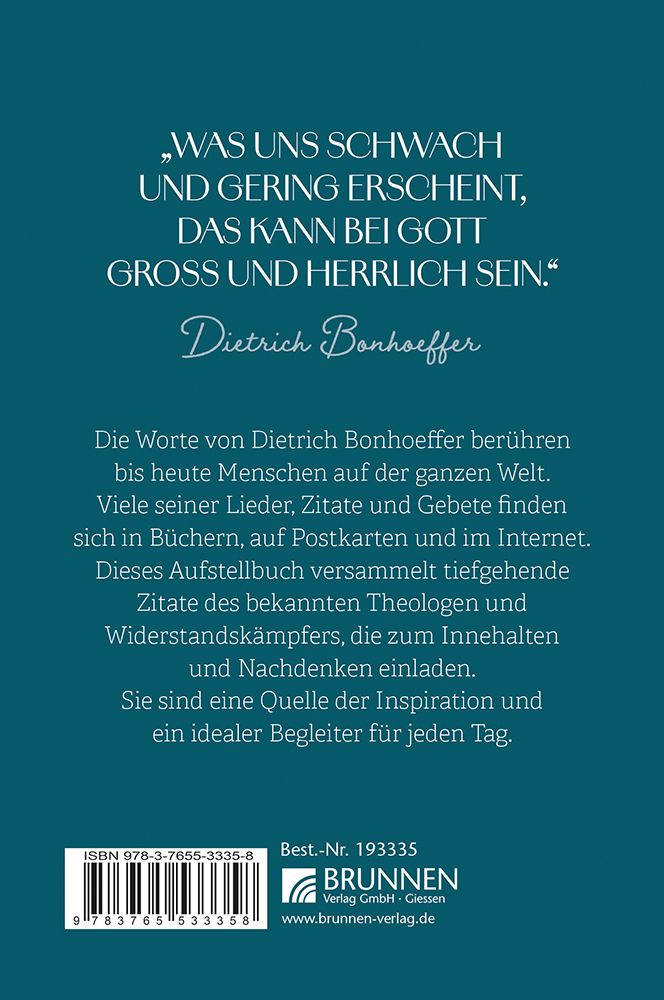 Aufstellbuch - Behütet und getröstet & Dietrich Bonhoeffer