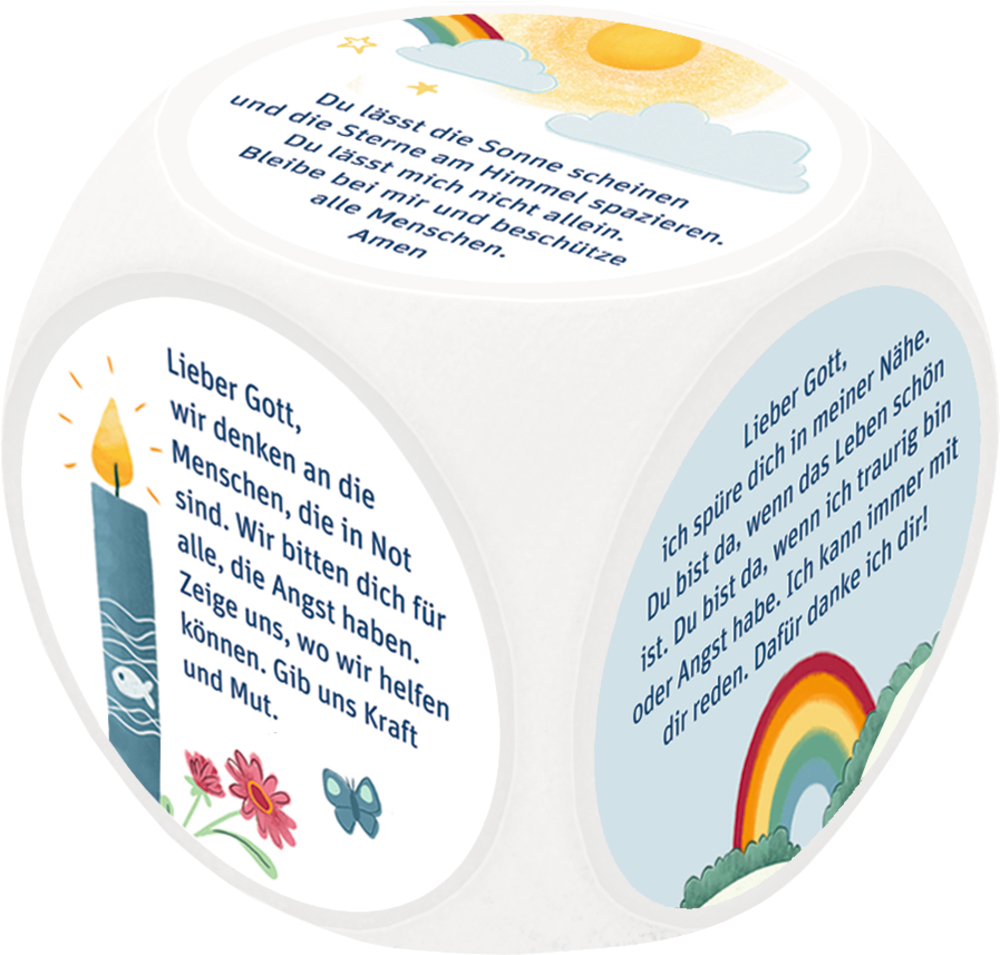 Gebetswürfel - Gib uns Frieden jeden Tag Gebetswürfel - Gib uns Frieden jeden Tag