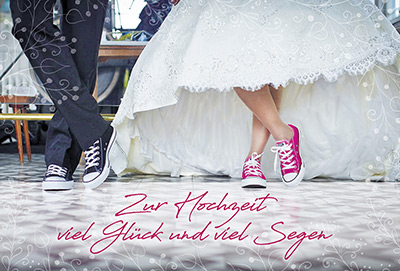 Karte zur Hochzeit - Viel Glück und viel Segen